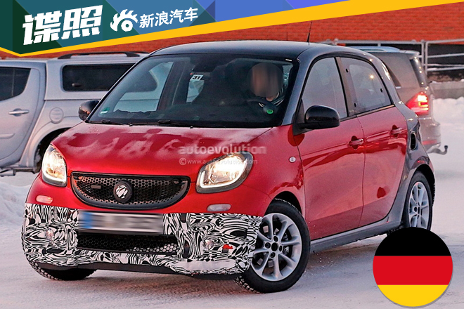 曝smart forfour BRABUS谍照 明年3月首发