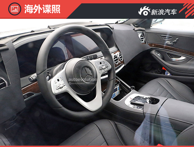 科技与优雅兼具 奔驰新款S级内饰谍照曝光