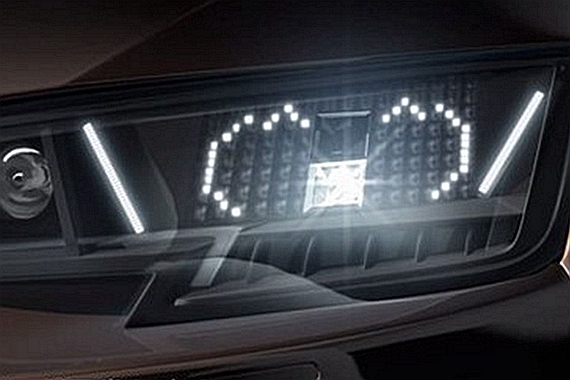 奥迪展示最新大灯技术 可发送聊天表情