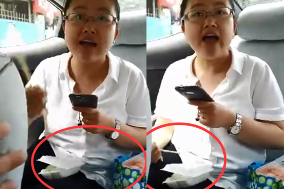 司机有错？北京女乘客车内吃盒饭被拒载
