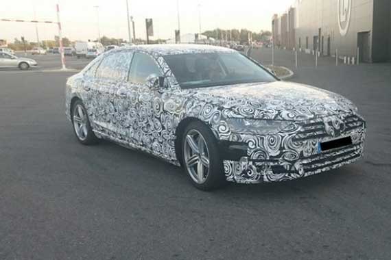 尾灯细节曝光 新一代奥迪A8最新谍照