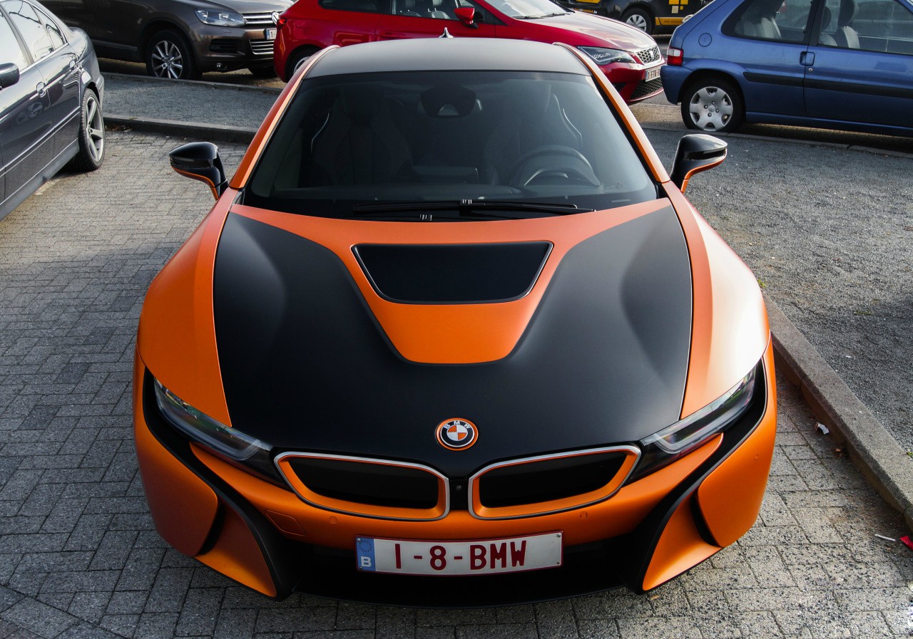 哑光橙宝马BMW i8 ​​​​拉风到底