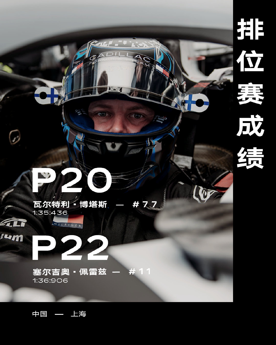 进步仍在继续 F1中国站凯迪拉克双车顺利完赛