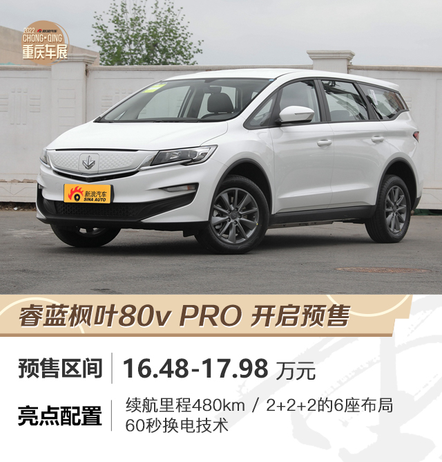 2022重庆车展：睿蓝80V PRO预售16.48万起/睿蓝9首发