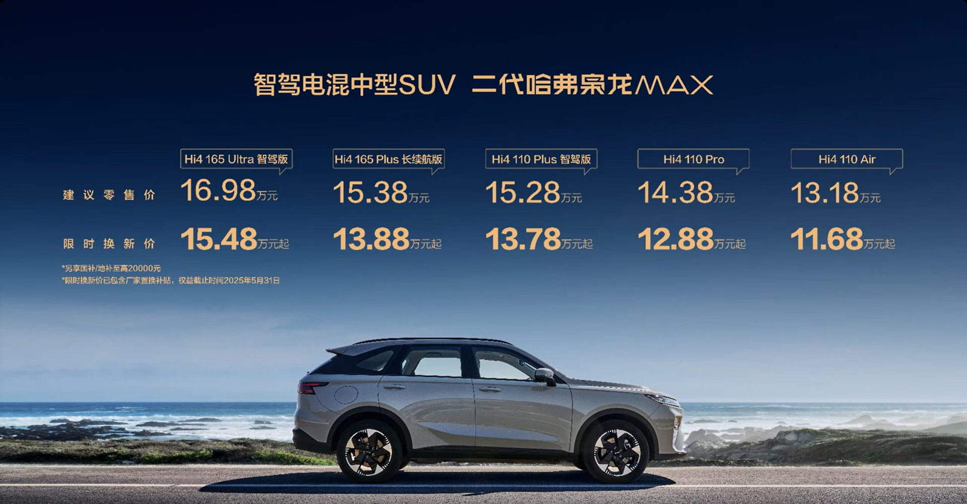 限时换新价11.68-15.48万元 二代哈弗枭龙MAX正式上市