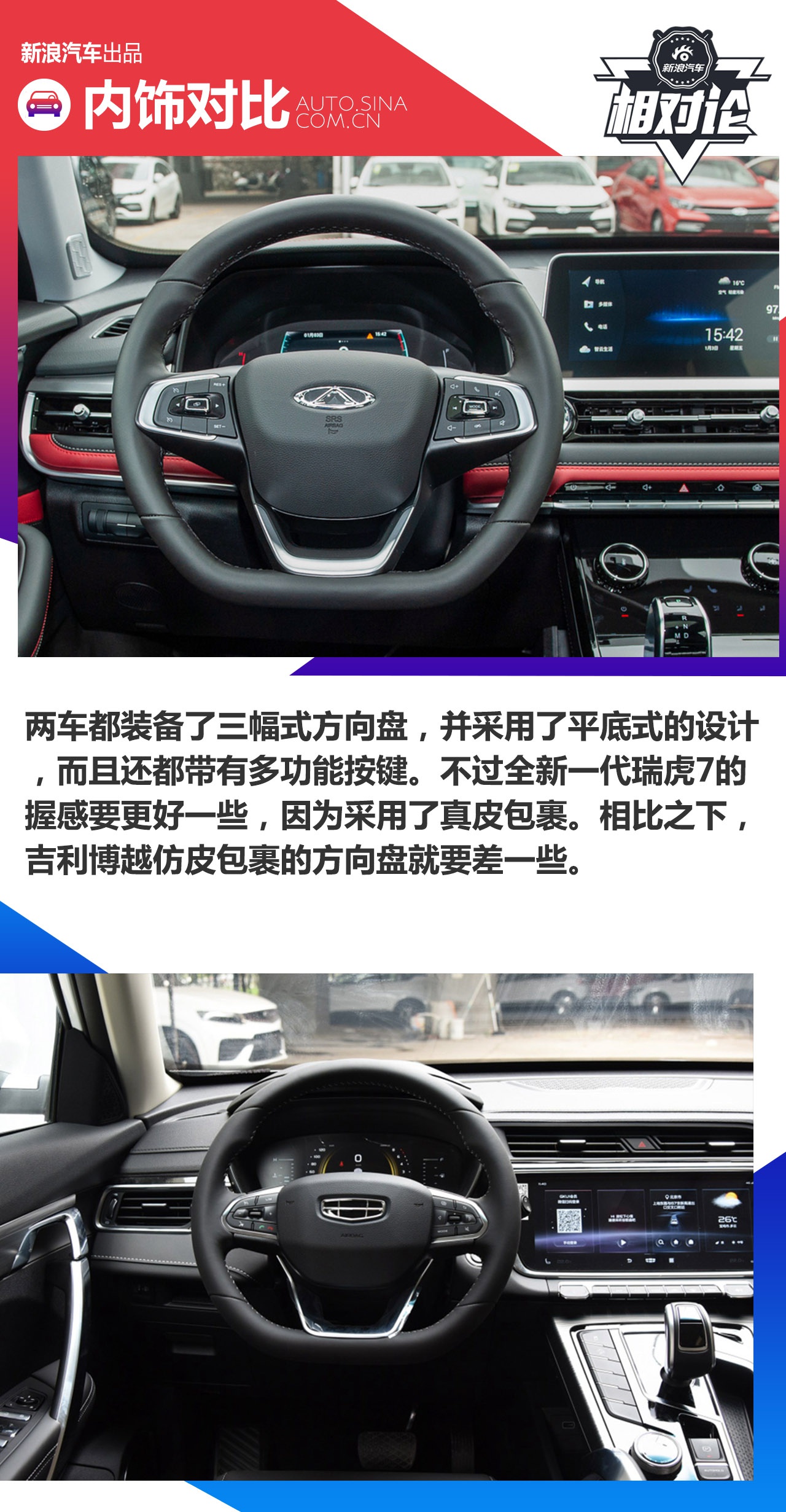 10万元自主紧凑型SUV如何选?奇瑞全新一代瑞虎7对比吉利博越