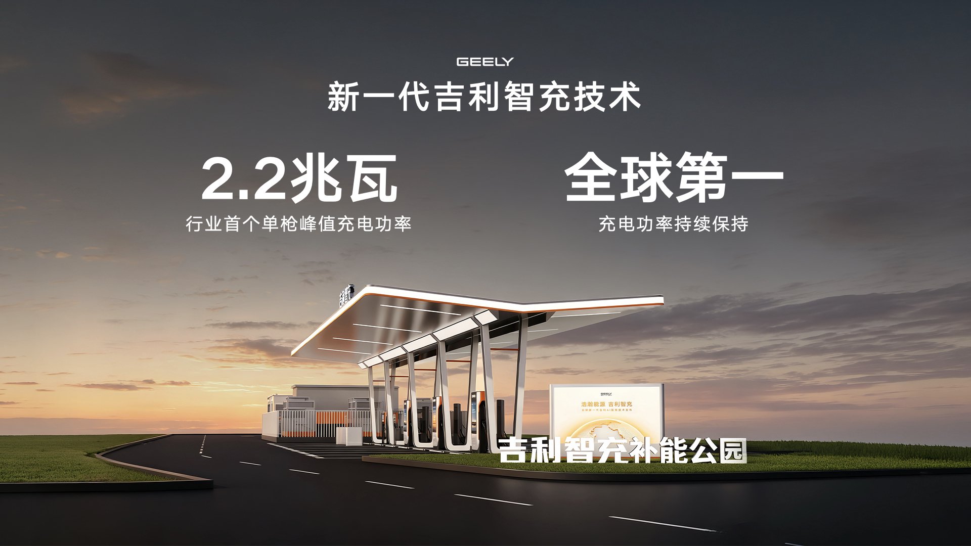 单枪充电功率2.2兆瓦 吉利发布AI智充技术