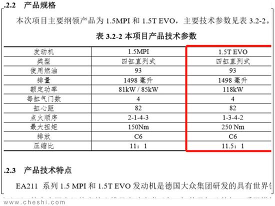 上汽大众投产1.5T发动机 动力更强/年产84.5万台