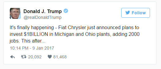 美国车企集体发声反驳特朗普 称其严重破坏汽车业