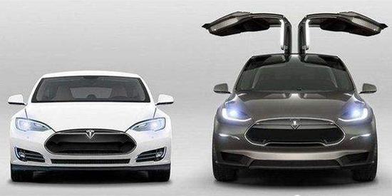 特斯拉Model S（左）、Model X（右）