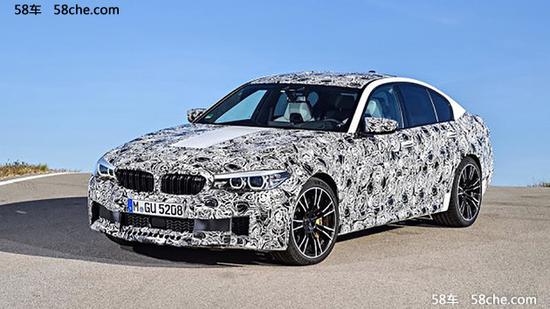 宝马全新M5前脸造型谍照曝光 或9月亮相