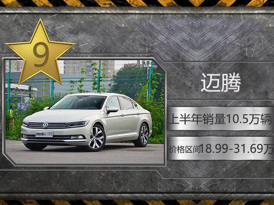 轿车销量榜,汽车销量榜 上半年十大轿车销量榜 大众品牌超半数