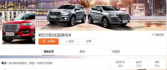 话题一出,迅速形成事件热点,引起大量围观,全面扩大了全新哈弗H6产品曝光范围和促销情景。