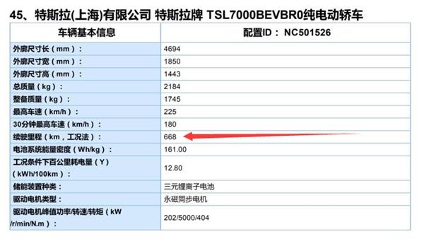 国产Model 3长续航版售价公布 33.905万/续航里程668km