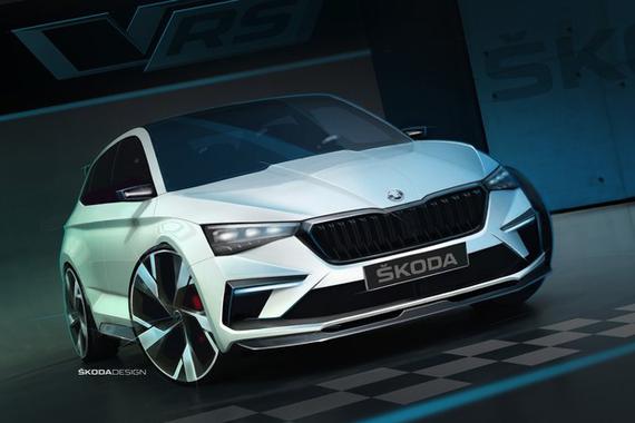 斯柯达VISION RS预告图发布 巴黎车展首发