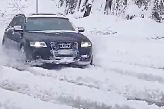 瓦罐迷的福利！奥迪A6 Avant雪中飞驰