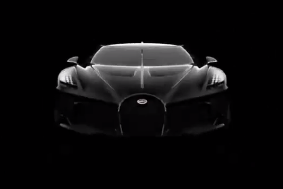 2020款布加迪的黑色汽车 1100万欧元的超级跑车!