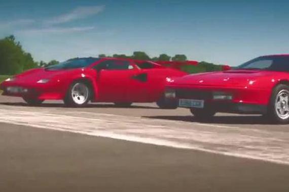 穿越回80年代的比拼 法拉利Testarossa 对战 兰博基尼Countach