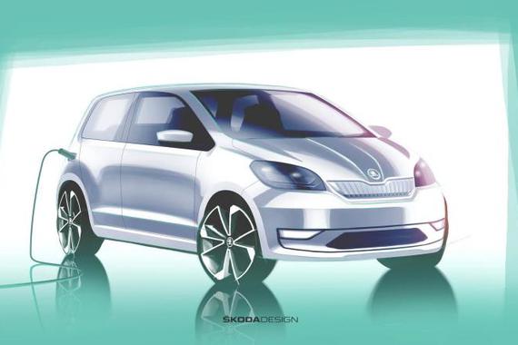 斯柯达Citigo电动版预告图 将于5月23日首发