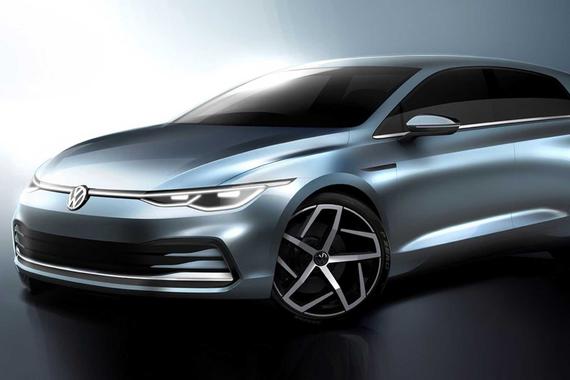 大众第八代高尔夫预览图曝光 或采用连屏