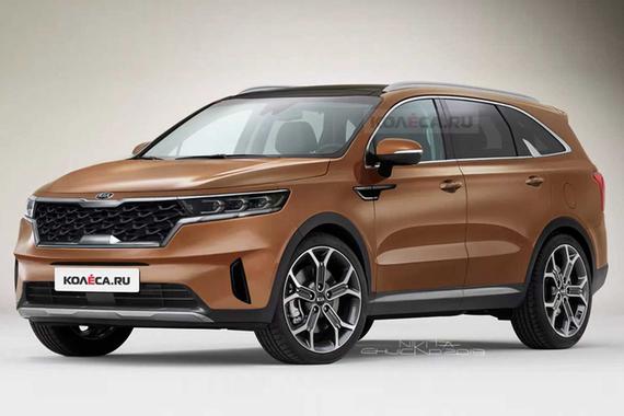 起亚全新索兰托渲染图曝光 搭载2.5T引擎/2020年亮相