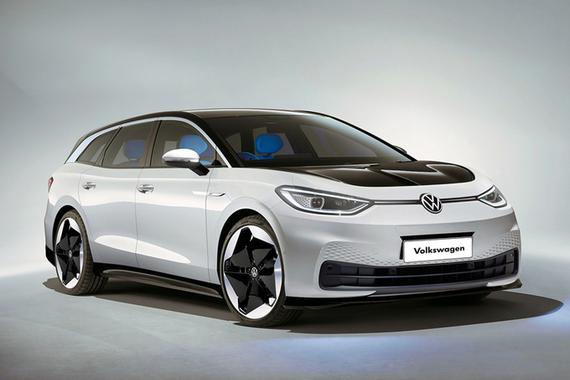 大众ID.3旅行版渲染图！双色车身涂装尽显运动范