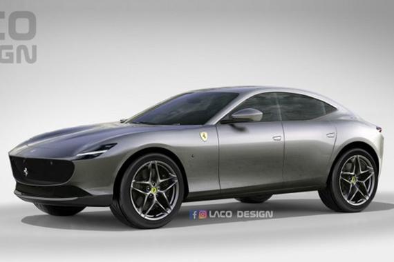 法拉利首款SUV渲染图 ，2022年预售价格300万