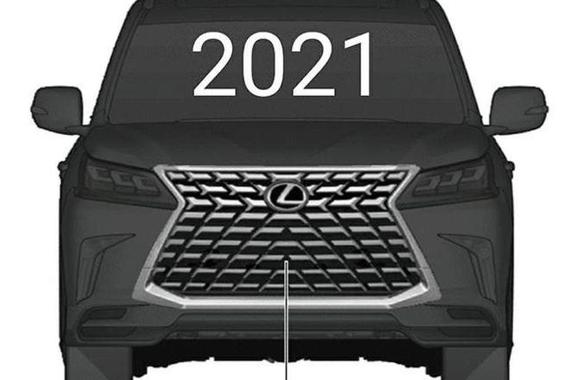 雷克萨斯新款LX570外观专利图发布 采用全新格栅