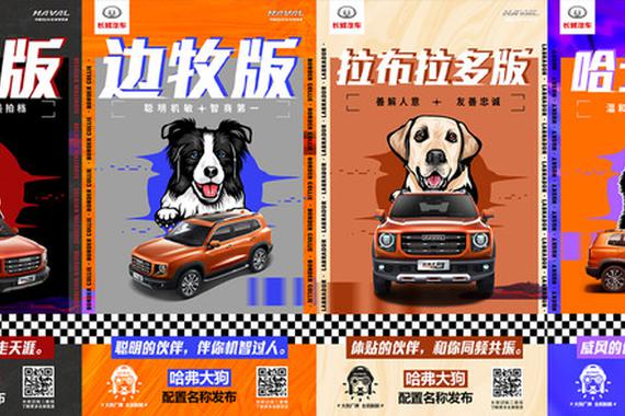 哈士奇等喜提名 哈弗发布大狗配置名称