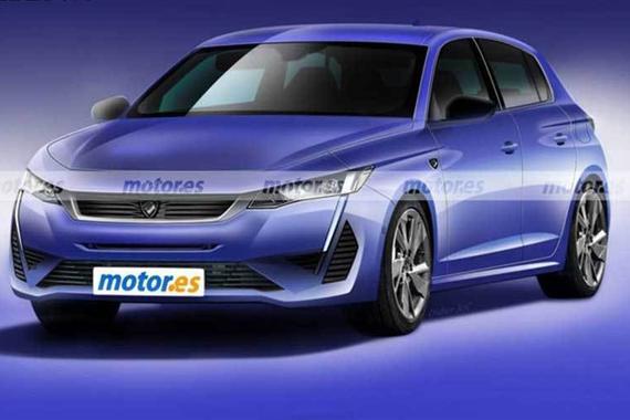 全新标致308渲染图曝光 更换全新徽标