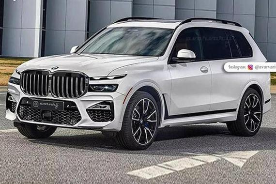 新款宝马X7渲染图曝光 双肾格栅将继续加大