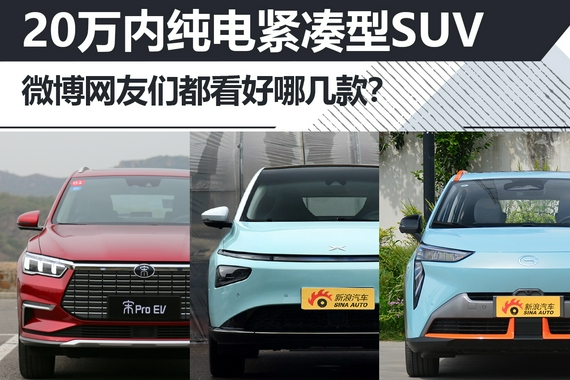 20万内纯电紧凑型SUV  微博网友们都看好哪几款？