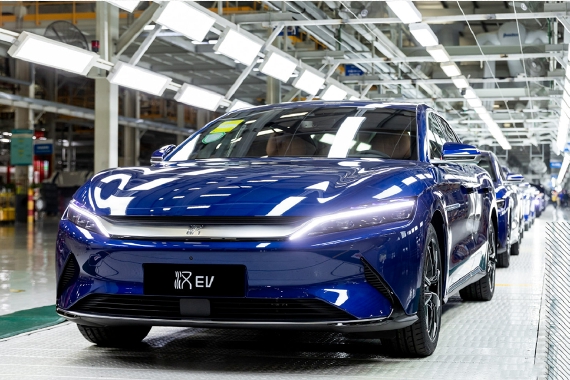 产量/销量同步上涨 第15万台比亚迪汉下线