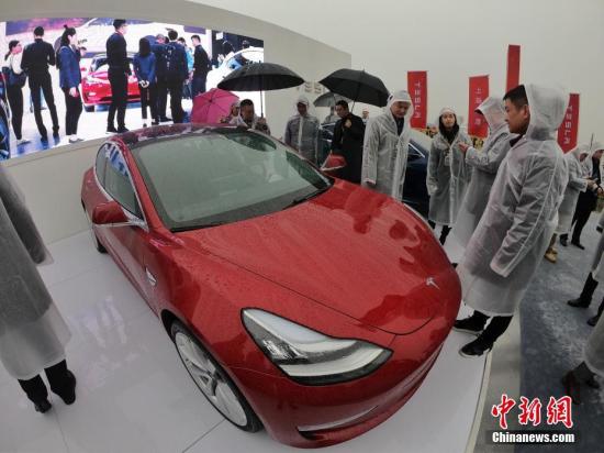 资料图：特斯拉Model3纯电动汽车或成为在华生产的首款车型。图/张亨伟