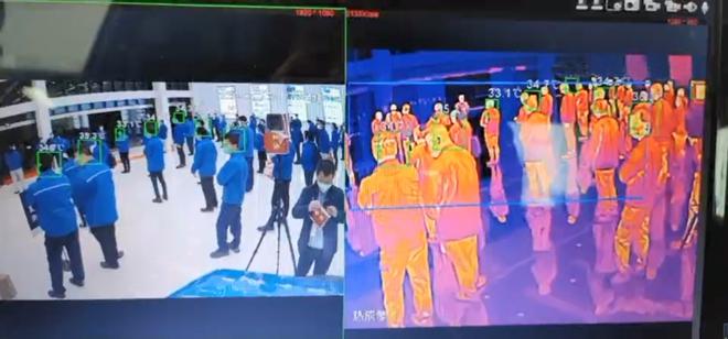 (搭载智能AI探测、红外测温系统的上汽通用五菱智能移动测温车)