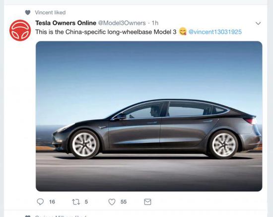 国产特斯拉 Model 3谍照曝光，车身加长