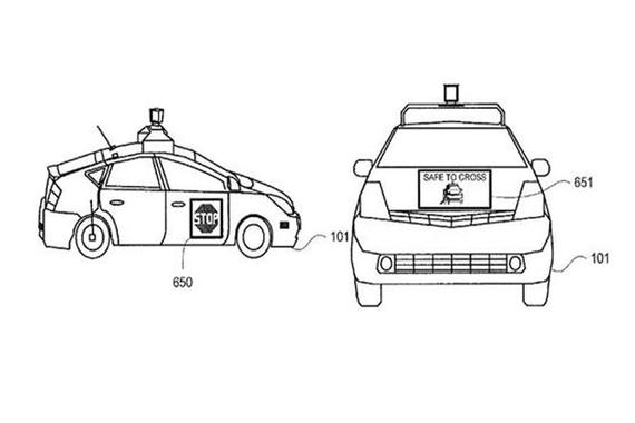 谷歌新专利曝光 无人驾驶车可与行人沟通