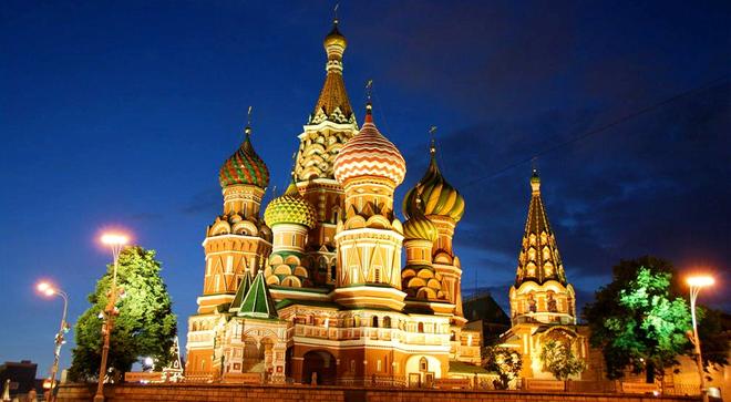 莫斯科红场夜景