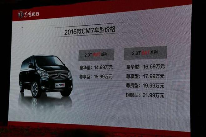 2016款风行CM7北京地区上市 售14.99万起