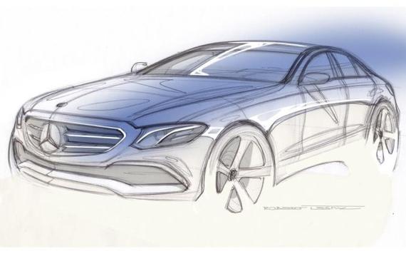 线条动感 奔驰新一代E级设计草图公布
