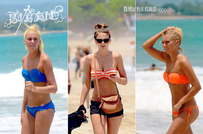库塔海滩上那些身着惹眼比基尼的美女们