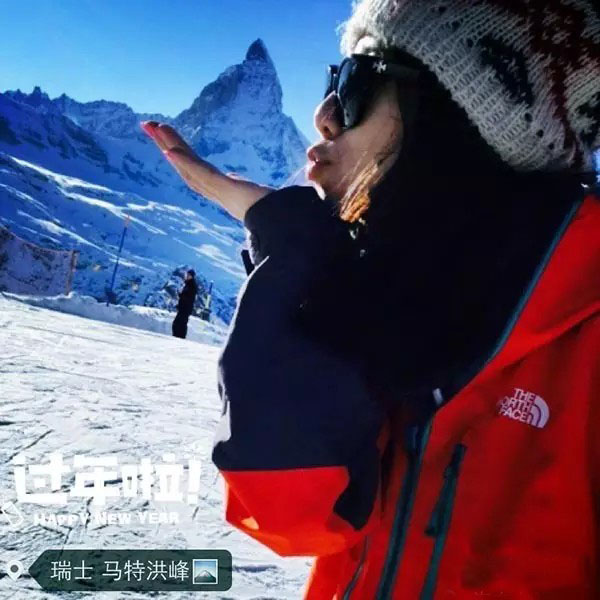 张小鹅大量照片放出 去国外滑雪的那些事儿