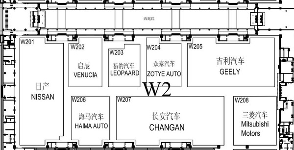 近1200台展车!2016北京车展展位图公布