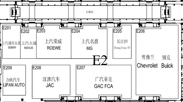 近1200台展车!2016北京车展展位图公布
