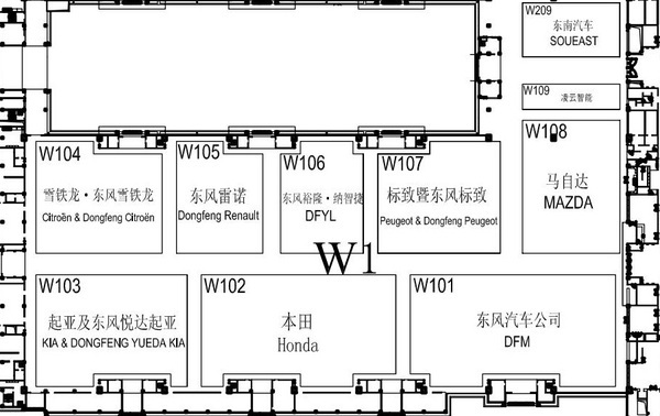 近1200台展车!2016北京车展展位图公布