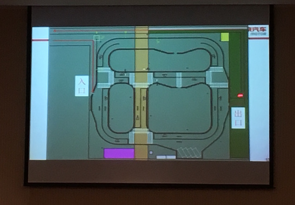 △北汽在北京车展的自动驾驶测试区域示意图