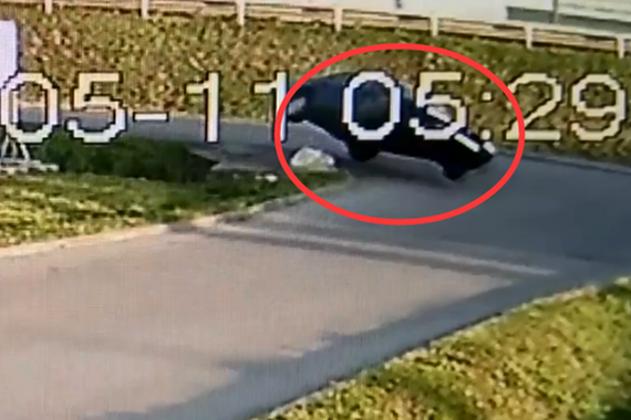 视频：开车不看路？“老司机”又翻车了