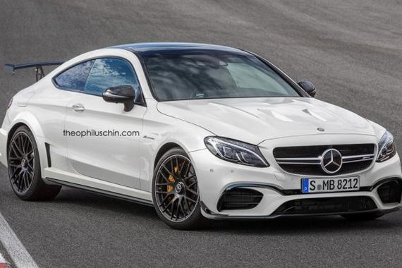 配4.0T发动机 新奔驰C级AMG黑版效果图