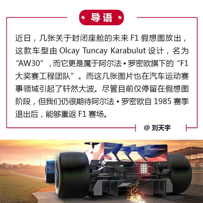 科幻片么?阿尔法·罗密欧F1赛车假想图