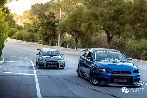 山路活捉两部EVO 其中一个还是独眼龙